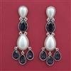 Indo Western Pearl Earring with Rhodium Plating