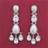 Indo Western Pearl Earring with Rhodium Plating