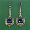 Indo Western Long Earring with Mehndi Plating