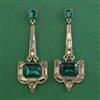Indo Western Long Earring with Mehndi Plating