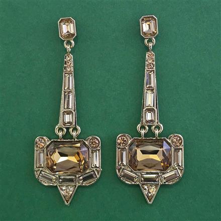 Indo Western Long Earring with Mehndi Plating