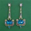 Indo Western Long Earring with Mehndi Plating