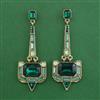 Indo Western Long Earring with Mehndi Plating