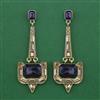 Indo Western Long Earring with Mehndi Plating