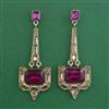Indo Western Long Earring with Mehndi Plating