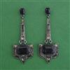Indo Western Long Earring with Black Plating
