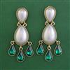 Indo Western Pearl Earring with Mehndi Plating