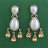 Indo Western Pearl Earring with Mehndi Plating