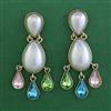 Indo Western Pearl Earring with Mehndi Plating