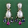 Indo Western Pearl Earring with Mehndi Plating