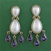 Indo Western Pearl Earring with Mehndi Plating