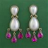 Indo Western Pearl Earring with Mehndi Plating