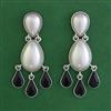 Indo Western Pearl Earring with Rhodium Plating