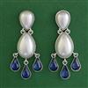 Indo Western Pearl Earring with Rhodium Plating