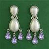 Indo Western Pearl Earring with Rhodium Plating