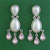 Indo Western Pearl Earring with Rhodium Plating