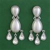 Indo Western Pearl Earring with Rhodium Plating