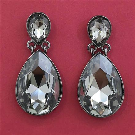Indo Western Classic Earring with Black Plating