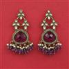 Indo Western Pearl Earring with Mehndi Plating