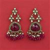 Indo Western Pearl Earring with Mehndi Plating