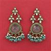 Indo Western Pearl Earring with Mehndi Plating