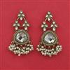 Indo Western Pearl Earring with Mehndi Plating