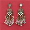 Indo Western Pearl Earring with Mehndi Plating