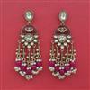 Indo Western Pearl Earring with Mehndi Plating