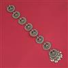 Indo Western Pearl Hair Brooch With Mehndi Plating