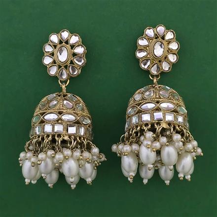 Indo Western Jhumki with Mehndi Plating