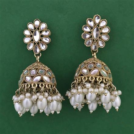 Indo Western Jhumki with Mehndi Plating