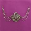 Indo Western Pearl Hair Brooch With Mehndi Plating