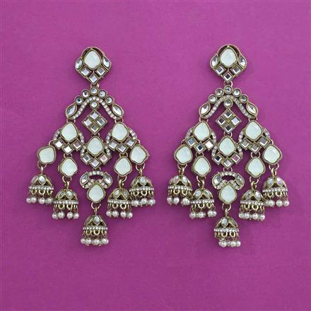 Indo Western Jhumki with Mehndi Plating