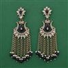 Indo Western Long Earring with Mehndi Plating