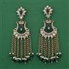 Indo Western Long Earring with Mehndi Plating