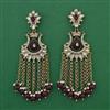 Indo Western Long Earring with Mehndi Plating