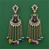 Indo Western Long Earring with Mehndi Plating