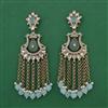 Indo Western Long Earring with Mehndi Plating