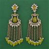 Indo Western Long Earring with Mehndi Plating
