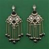 Indo Western Long Earring with Mehndi Plating
