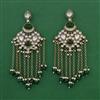 Indo Western Long Earring with Mehndi Plating