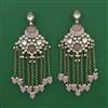 Indo Western Long Earring with Mehndi Plating