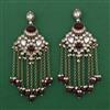 Indo Western Long Earring with Mehndi Plating