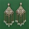 Indo Western Long Earring with Mehndi Plating