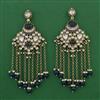 Indo Western Long Earring with Mehndi Plating