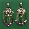 Indo Western Long Earring with Mehndi Plating