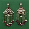 Indo Western Long Earring with Mehndi Plating