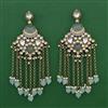Indo Western Long Earring with Mehndi Plating