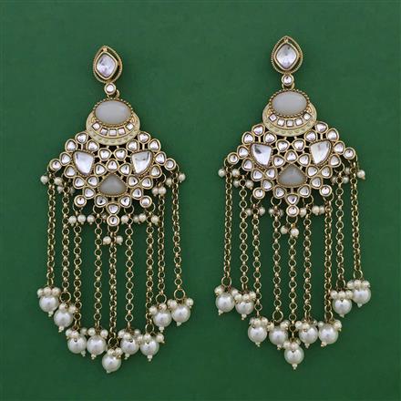 Indo Western Long Earring with Mehndi Plating