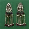 Indo Western Pearl Earring with Mehndi Plating